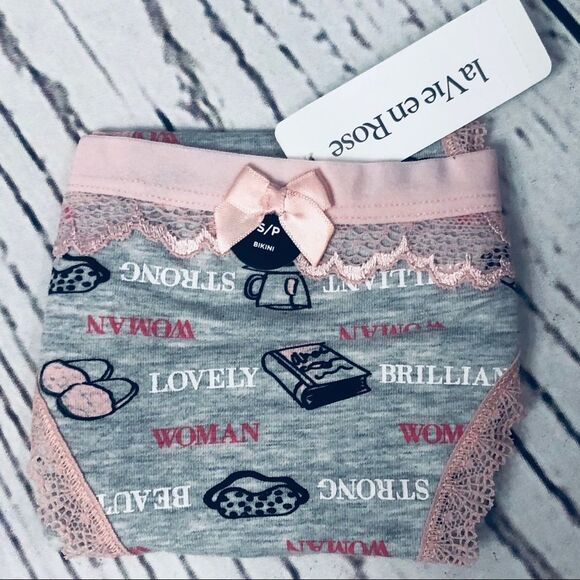 La Vie En Rose 5 pack Lacey Bikini Underwear - Picture 8 of 10